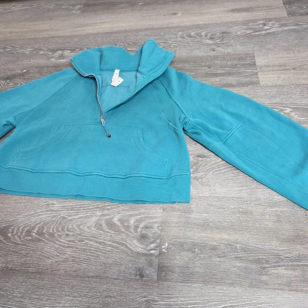 Lululemon - Women's Scuba Oversized Funnel-Neck Half Zip Storm Teal Size - M/L